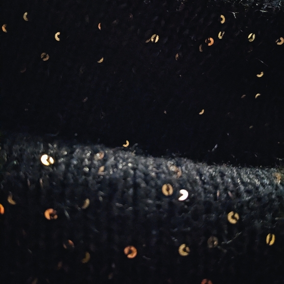 Vintage Rachel Roy Sequin Metallic Knit Sweater Dress - Picture 5 of 9